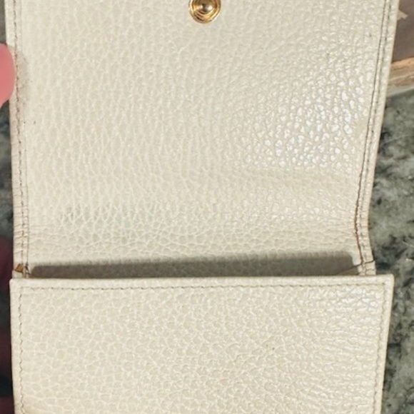 EGA GUCCI GG Marmont Quilted Leather Bifold Wallet Ivory - Picture 6 of 12